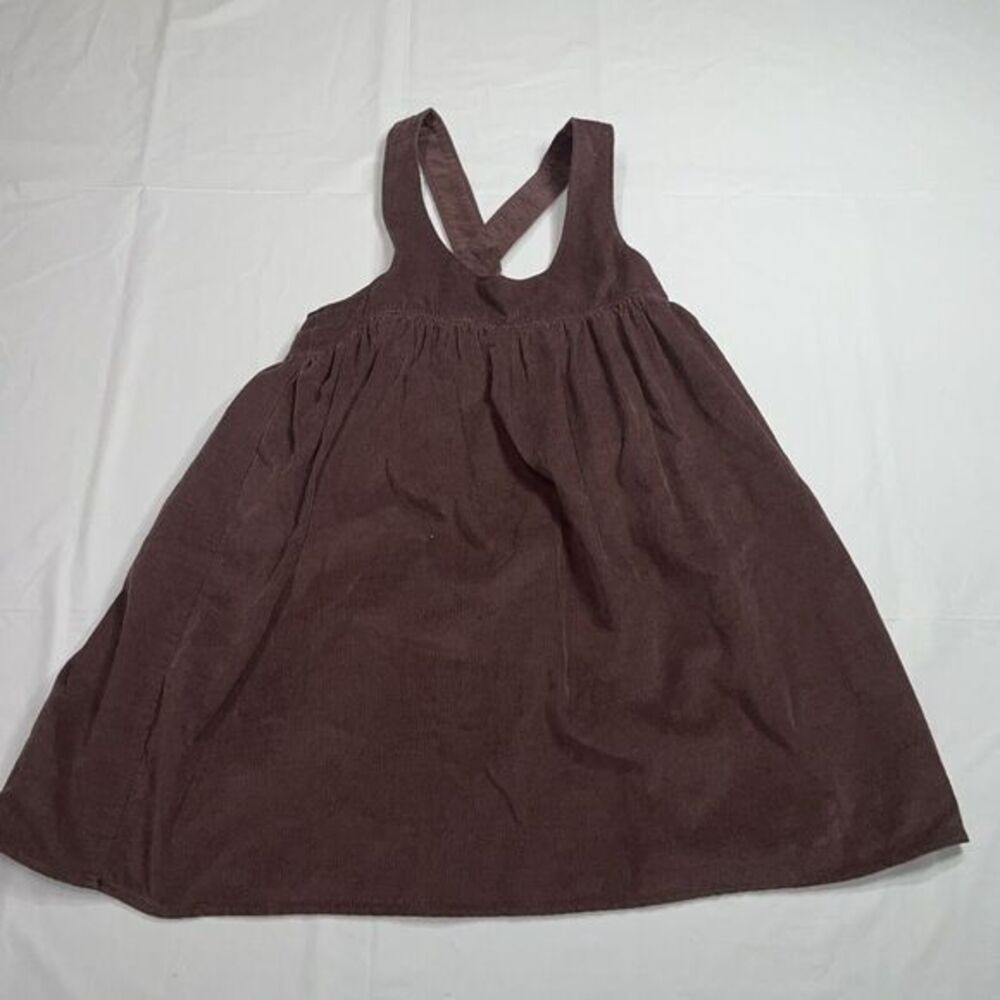 Mabo Kids Overall‎ Dress Corduroy Chocolate Brown, Size 4-5yr